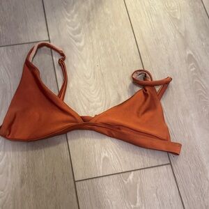 Orange Triangle Bikini Top